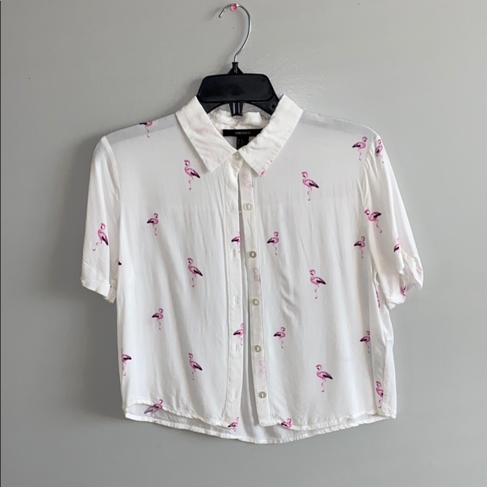 Forever 21 Flamingo Crop